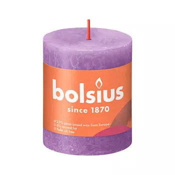 BOLSIUS Свеча рустик Shine яркий фиолет 260