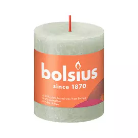 BOLSIUS Свеча рустик Shine туманный зеленый 260