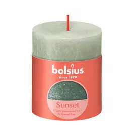 BOLSIUS Свеча рустик Sunset зеленый+синий 260