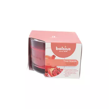 BOLSIUS Свеча в стекле арома True scents гранат 435