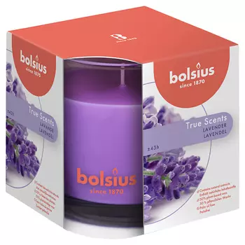 BOLSIUS Свеча в стекле арома True scents лаванда 679