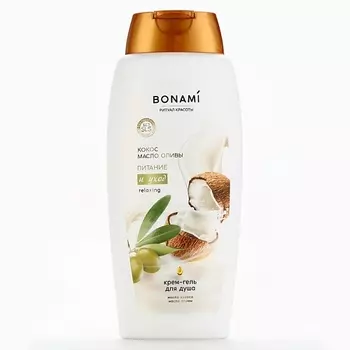 BONAMI Гель для душа, питание и уход, аромат оливы и кокоса 750.0