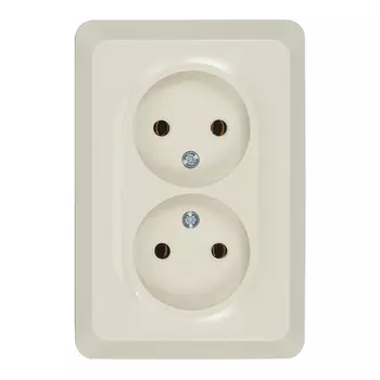 Розетка Systeme Electric Этюд накладная кремовая (PA16-105K)