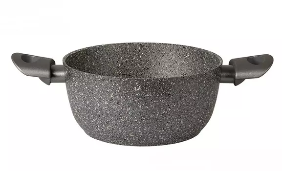 TVS Mineralia Ind Кастрюля 24см,стекл/кр,сер