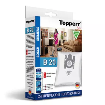 TOPPERR 1414 B20 Синтетические пылесборники для пылесосов BOSCH и SIEMENS