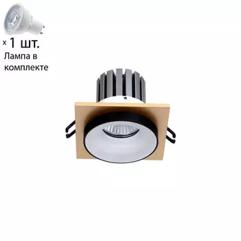 Встраиваемый светильник с лампочкой Favourite Diversa 2887-1C+Lamps Gu10
