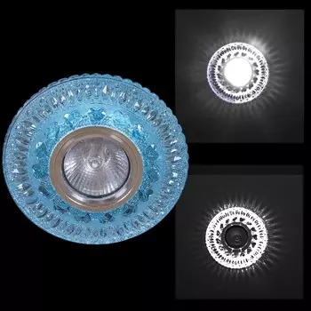 Встраиваемый светильник с LED подсветкой Reluce 00499-9.0-001CNB MR16+LED3W BL (1390252)