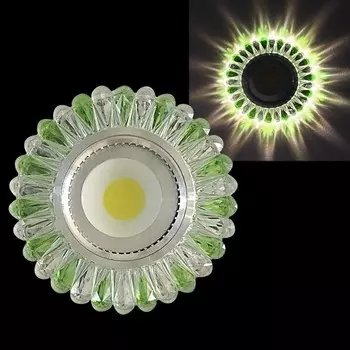 Встраиваемый светильник с LED подсветкой Reluce 42230-9.0-001PL MR16+LED3W CL/LGN (1398582)