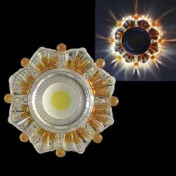 Встраиваемый светильник с LED подсветкой Reluce 42235-9.0-001PL MR16+LED3W CL/BN (1398590)