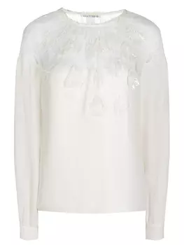 Блуза с декором OSCAR DE LA RENTA