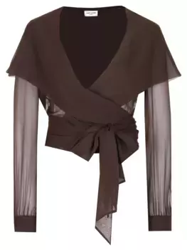 Блуза шелковая SAINT LAURENT