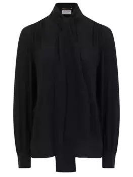 Блуза шелковая SAINT LAURENT