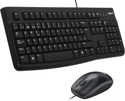 Комплект клавиатура и мышь Logitech MK120 Black