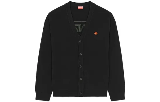 Кардиган мужской Kenzo Patch-detail Wool, черный