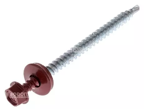 Саморез КР св. 4,8х70 Ral-3011 (темно-красный) (30 шт.) конт.