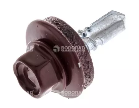 Саморез КР св. 5,5х19 Ral-3005 (винно-красный) (60 шт.) конт.