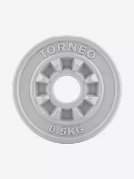 Диск 0.5 кг в корпусе из ПВХ Torneo WP-050P, Серый