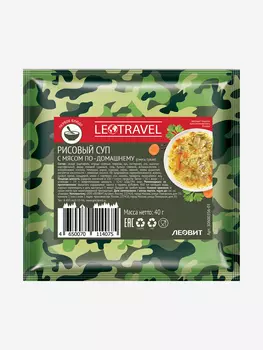 Блюдо быстрого приготовления Леовит LeoTravel Рисовый суп с мясом по-домашнему. 8 пакетов по 40 г, Зеленый