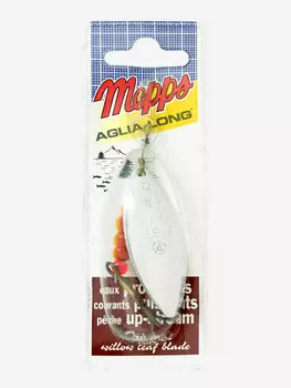 Блесна вращающаяся MEPPS "Aglia Longue AG" №4 (17 г) блистер, Серебряный