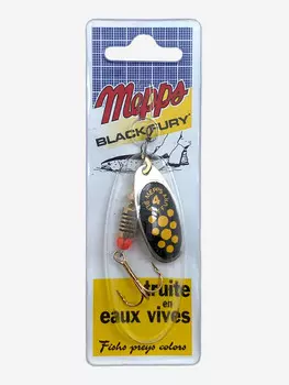 Блесна вращающаяся MEPPS "Black Fury JAUNE AG" №4 (8 г) блистер, Серебряный