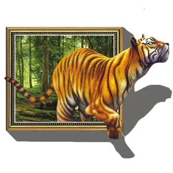 Полный квадратный круглый алмаз картина Тигр 5D Алмазная вышивка животное вышивка крестом горный хрусталь мозаика украшение дома Full Round 30x30CM красный