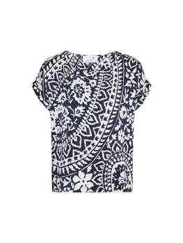 Блузка женская Silk Satin Boxy Shirt Paisley JUVIA