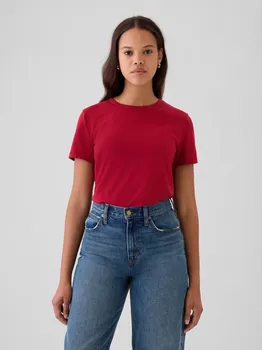 Винтажная хлопковая футболка Gap, красный