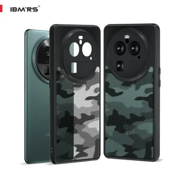 (В комплекте ремешок на запястье)Чехол IBMRS для Oppo Find X6 pro, камуфляжная прозрачная жесткая задняя часть и мягкая рамка из ТПУ, подушка безопасности, противоударный матовый защитный чехол for phone series(6.8 )