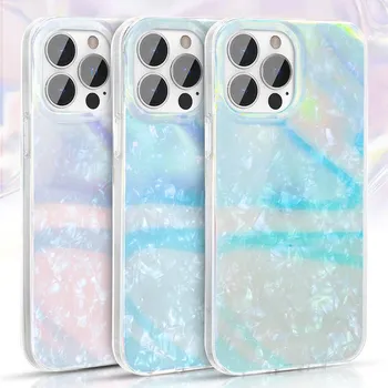 Чехол PQY Epoxy для iPhone 13 Pro Белый Kingxbar IP 13 6.1+
