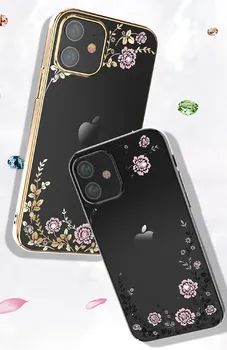 Чехол PQY Flora для iPhone 12 mini Чёрный Kingxbar IP 12 5.4