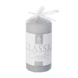 Свеча декоративная, 15х7 см, колонна, Bartek Candles, Серая