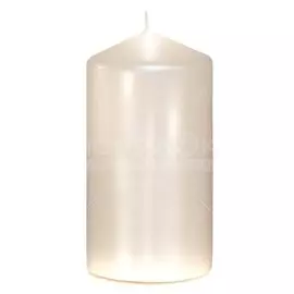 Свеча декоративная, 10х5 см, колонна, перламутровая, Bartek Candles, Металлик