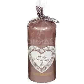 Свеча декоративная, 6х13 см, Счастливого Рождества колонна Bartek candles