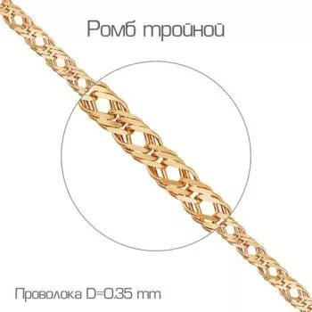 Цепочка из красного золота Линии Любви