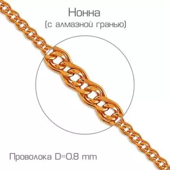 Цепочка из красного золота Линии Любви