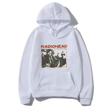 Толстовки Radiohead с капюшоном Punk Indie Rock Band Print Streetwear Унисекс для женщин Оверсайз Толстовки с капюшоном Хип-хоп Пуловер Унисекс Спортивный костюм 2XL