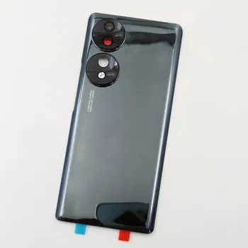 Для Huawei Honor 70 стеклянная крышка батарейного отсека задняя крышка Honor70 задняя панель корпуса + объектив камеры + клейкий клей Crystal Silver