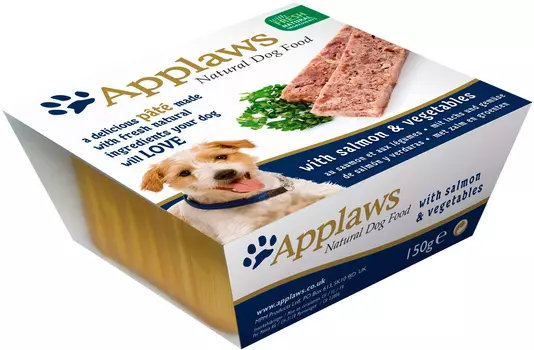 Applaws для взрослых собак паштет с лососем и овощами (150 гр х 7 шт)