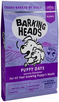 Barking Heads Щенячьи деньки беззерновой для щенков всех пород с лососем и курицей (6 + 6 кг)