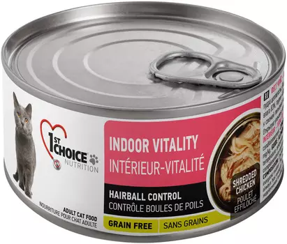 1st Choice Cat Adult Indoor Vitality беззерновые для взрослых кошек живущих дома с курицей и яблоками (85 гр х 24 шт)