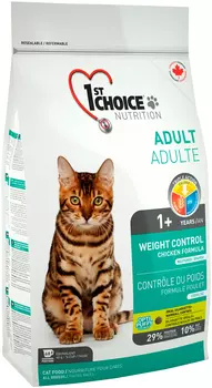 1st Choice Cat Adult Weight Control диетический для взрослых кошек с курицей (0,35 кг)