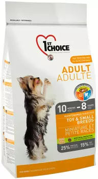 1st Choice Dog Adult Toy &amp; Small Breeds для взрослых собак маленьких пород с курицей (7 кг)