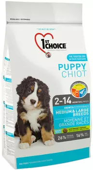 1st Choice Puppy Medium &amp; Large Breeds для щенков средних и крупных пород с курицей (15 кг)
