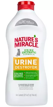 8 in 1 Nature’s Miracle Urine Destroyer уничтожитель пятен, запахов и осадка от мочи кошек 945 мл (1 шт)