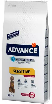 Advance Adult Sensitive Lamb &amp; Rice для взрослых собак всех пород с чувствительным пищеварением, кожей и шерстью с ягненком и рисом (3 + 3 кг)