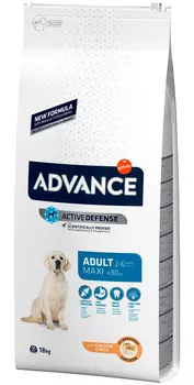 Advance Adult Maxi Chicken &amp; Rice для взрослых собак крупных пород с курицей и рисом (14 кг)