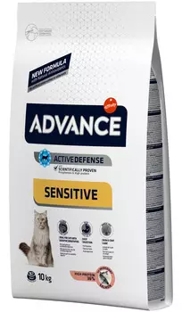 Advance Adult Sensitive Salmon &amp; Rice для взрослых кошек при аллергии с лососем и рисом (1,5 + 1,5 кг)