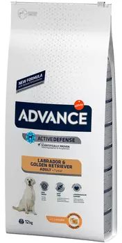 Advance Labrador &amp; Golden Retriever Adult для взрослых собак лабрадор и голден ретривер (12 кг)
