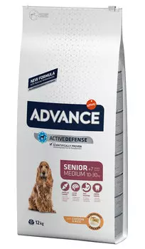 Advance Senior Medium Chicken &amp; Rice для пожилых собак средних пород с курицей и рисом (12 кг)