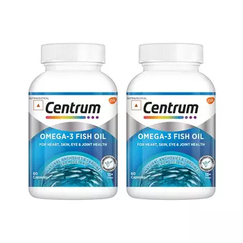 Набор Рыбьего жира Омега-3 (2 x 60 кап, 1,36 г), Omega-3 Fish Oil Set, произв. Centrum